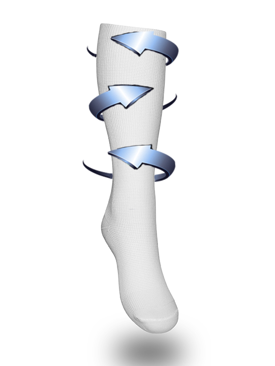 Kompressionsstrømper hvide ekstra brede